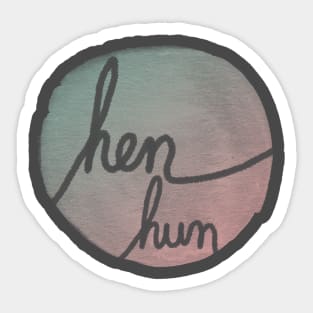 Hen Pronoun Pride - Dutch Sticker